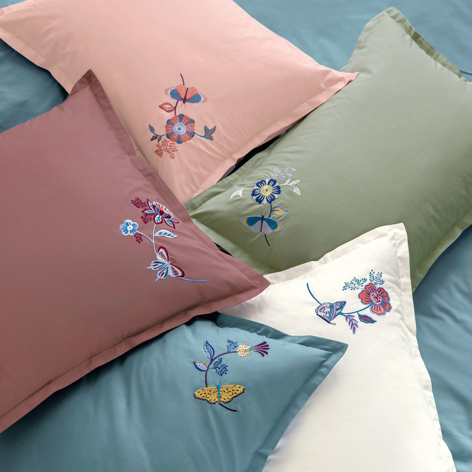 Lot de 2 taies d’oreiller brodéesMille et une nuits