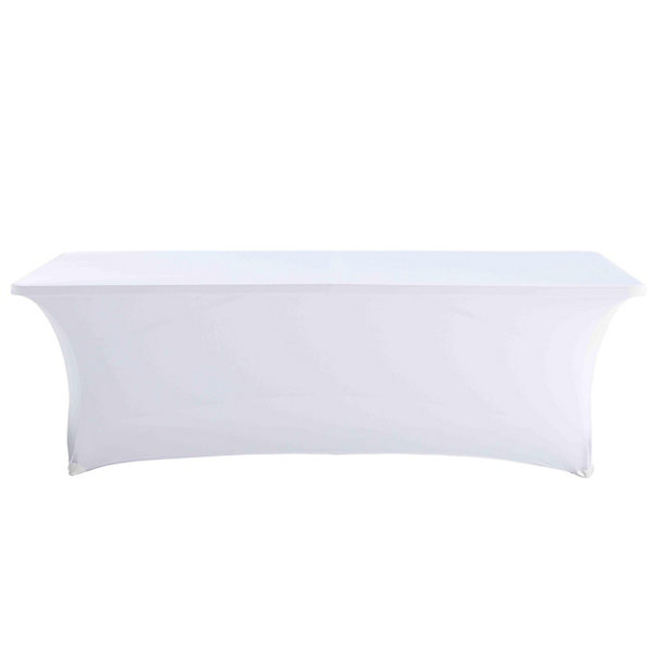 Nappe élastique blanche pour table pliante 244 cm Oviala