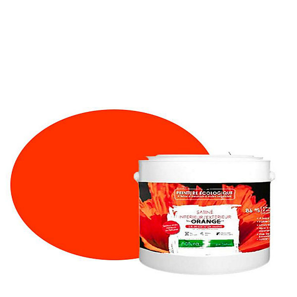 Orange Peinture interieur exterieur aspect satin Natura - Orange - 2.5L