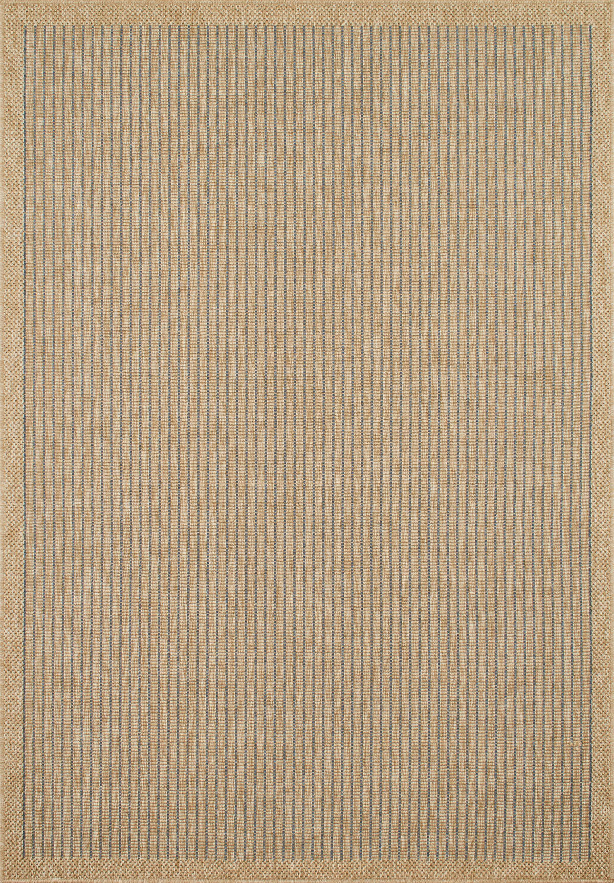 NATURE - Tapis intérieur et extérieur effet jute bleu 200x290