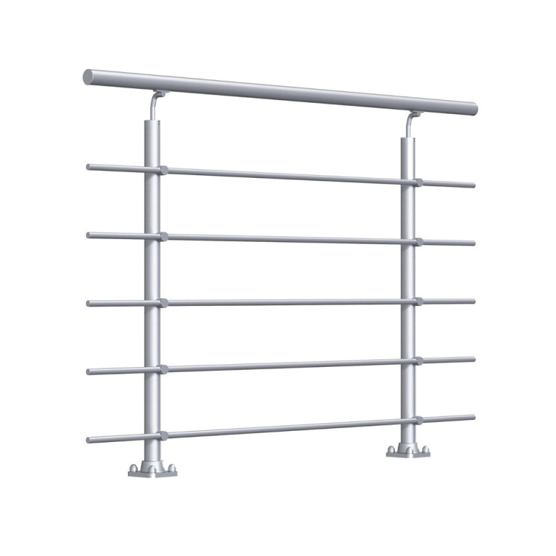 Kit garde-corps à fixation au sol New Rondo argent 150 cm SOGEM
