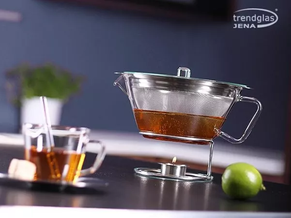 Czajnik 1,3L szkalny z zaparzaczem ze stali nierdzewnej Trendglas - GLOBE 4E.115500