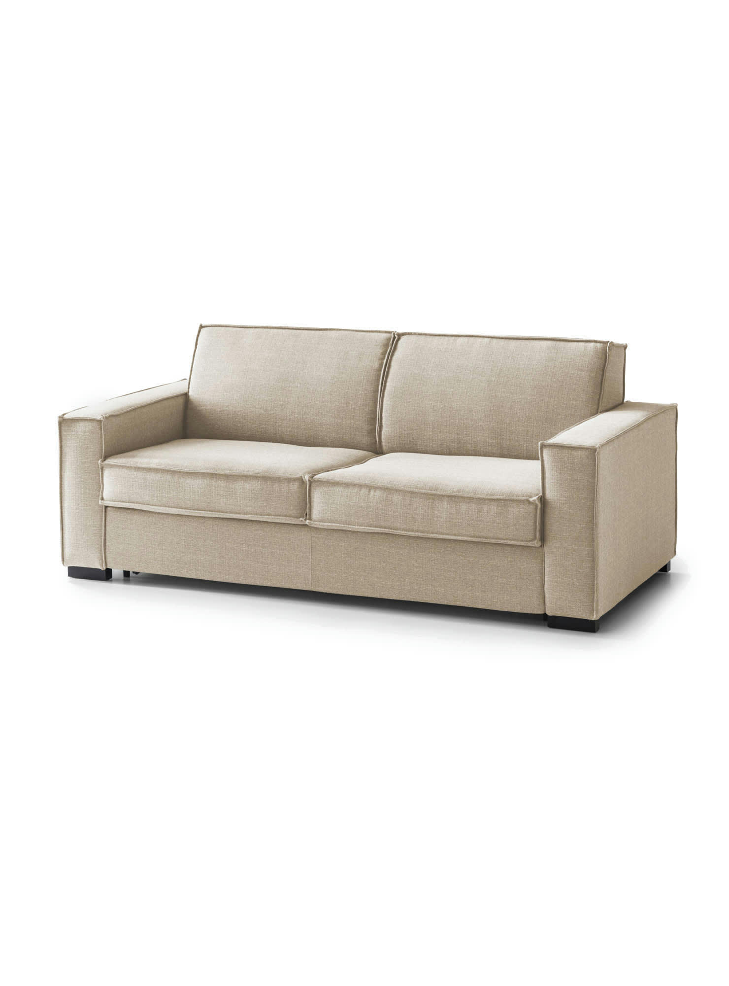 GIULIANA - Canapé lit 2 places en tissu beige