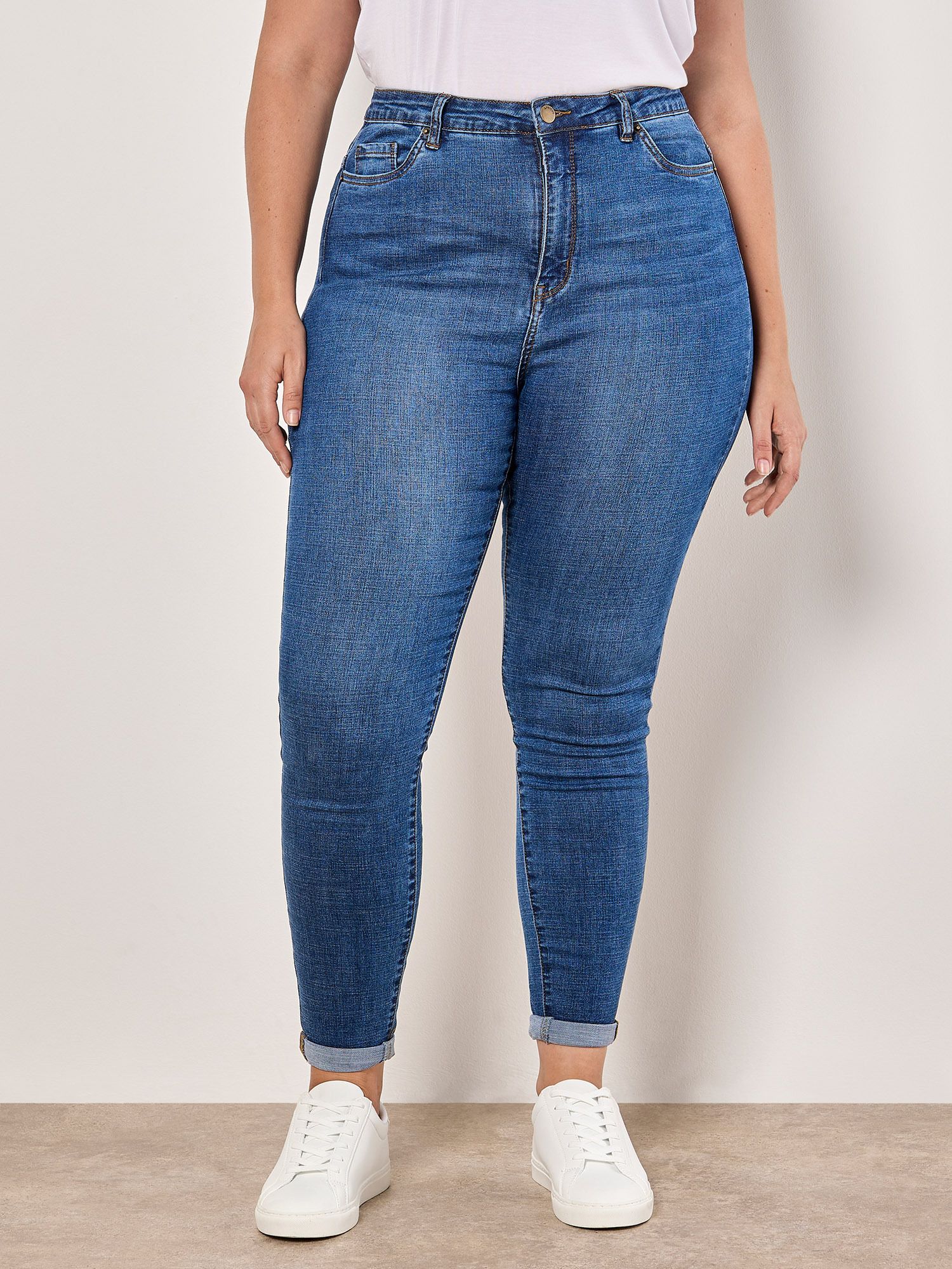 Apricot Curve Sade High-Waist Skinny Jeans