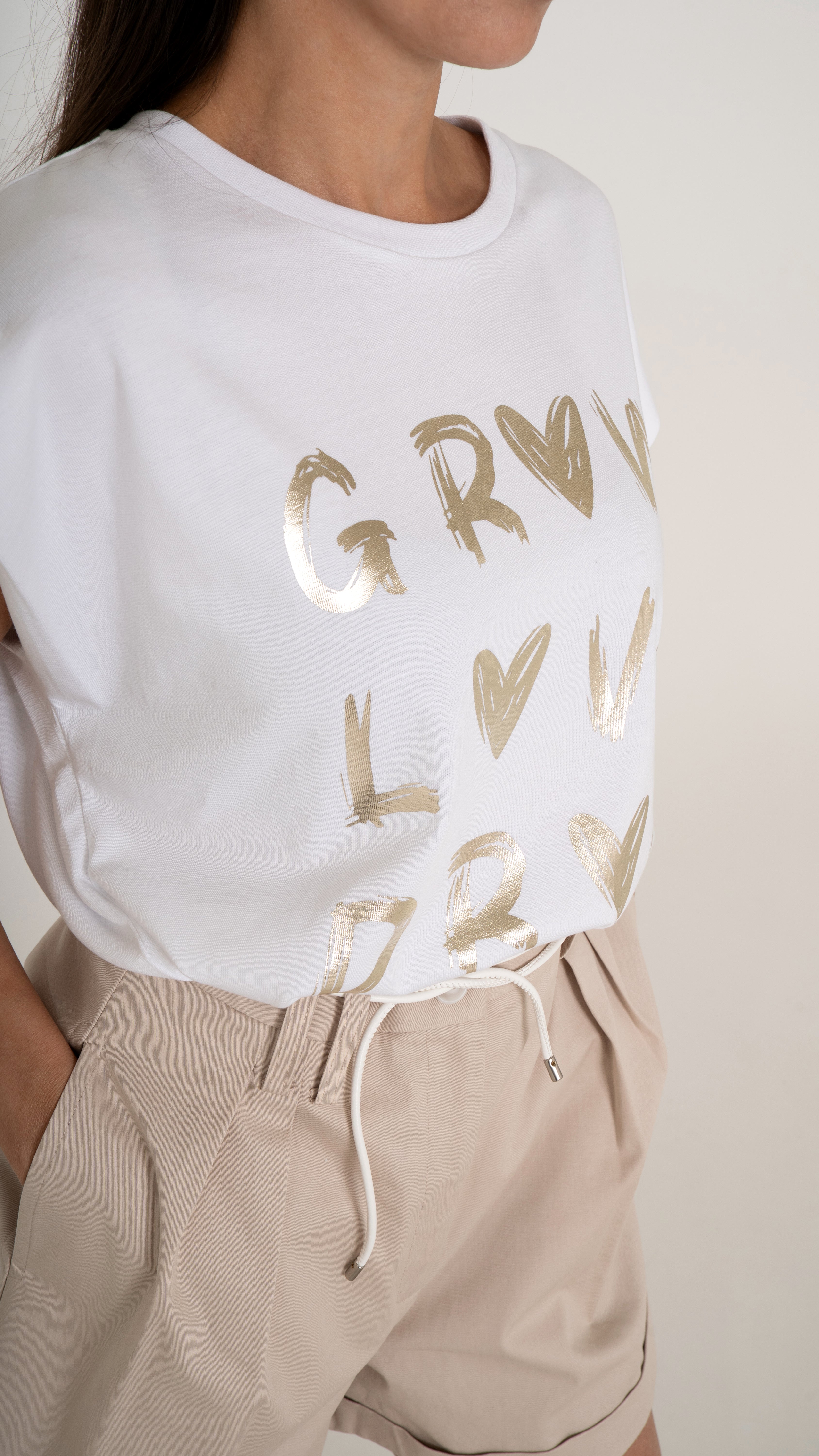 SHIRT MIT METALLIC PRINT