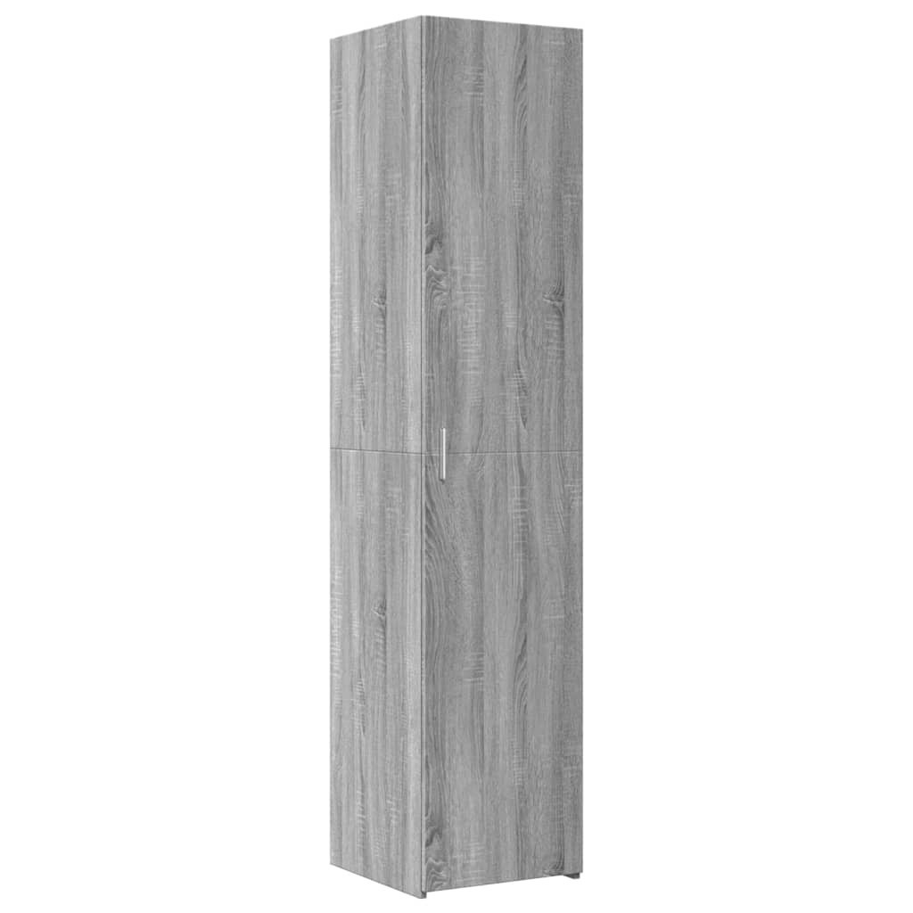 Szafka Szara Dąb Sonoma z Drzwiami z Półkami 40x42.5x185 cm