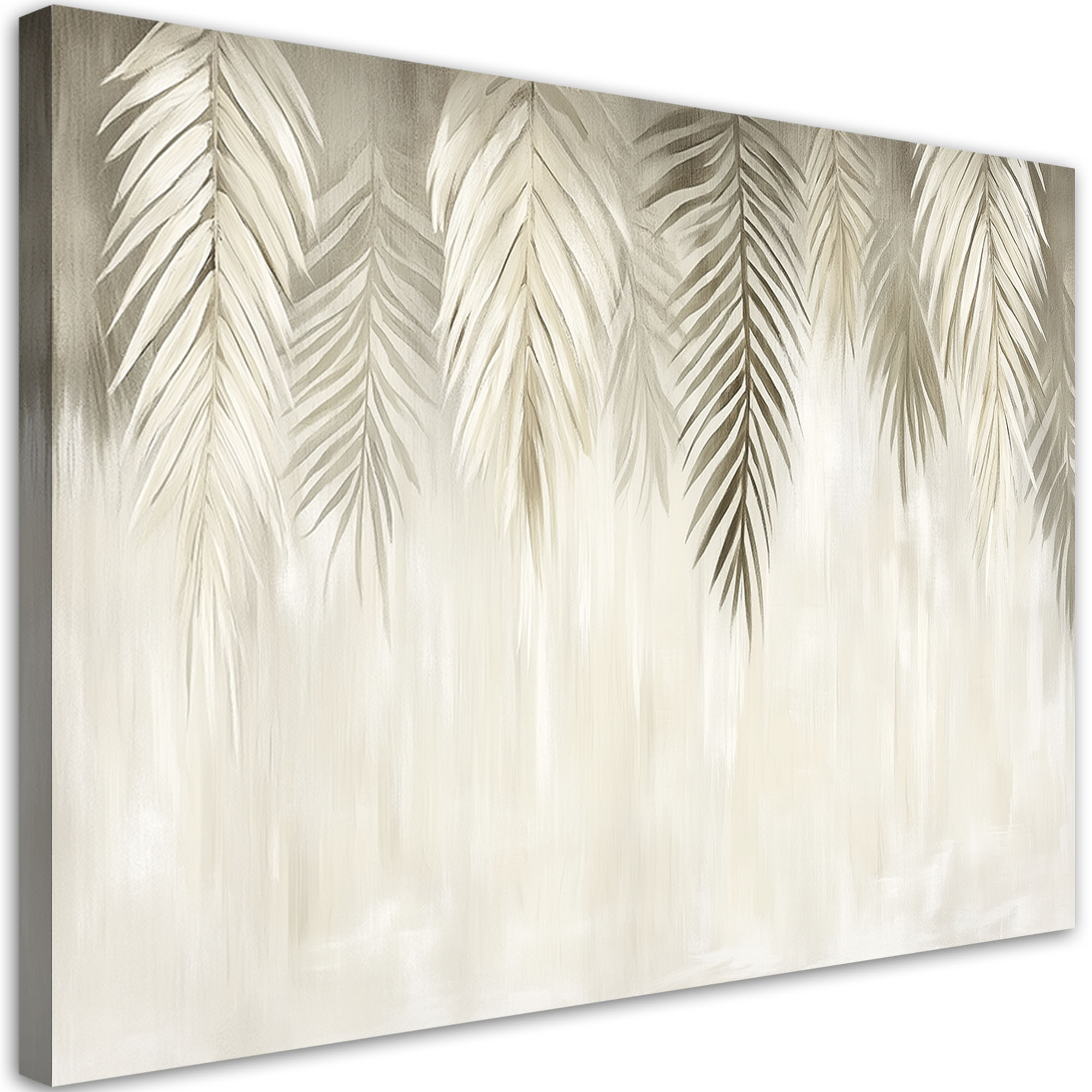 Feeby Obraz do salonu sypialni, Beżowe liście palmowe w stylu boho 60x40