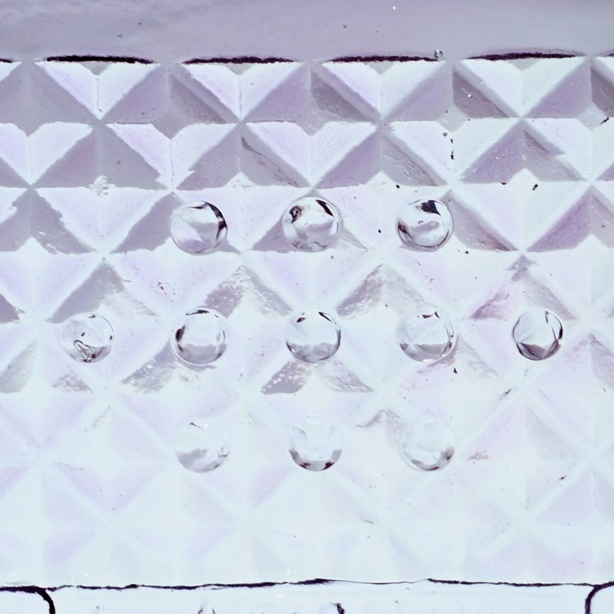 DIAMOND - Porte savon verre recyclé  parme 12x9x3 cm