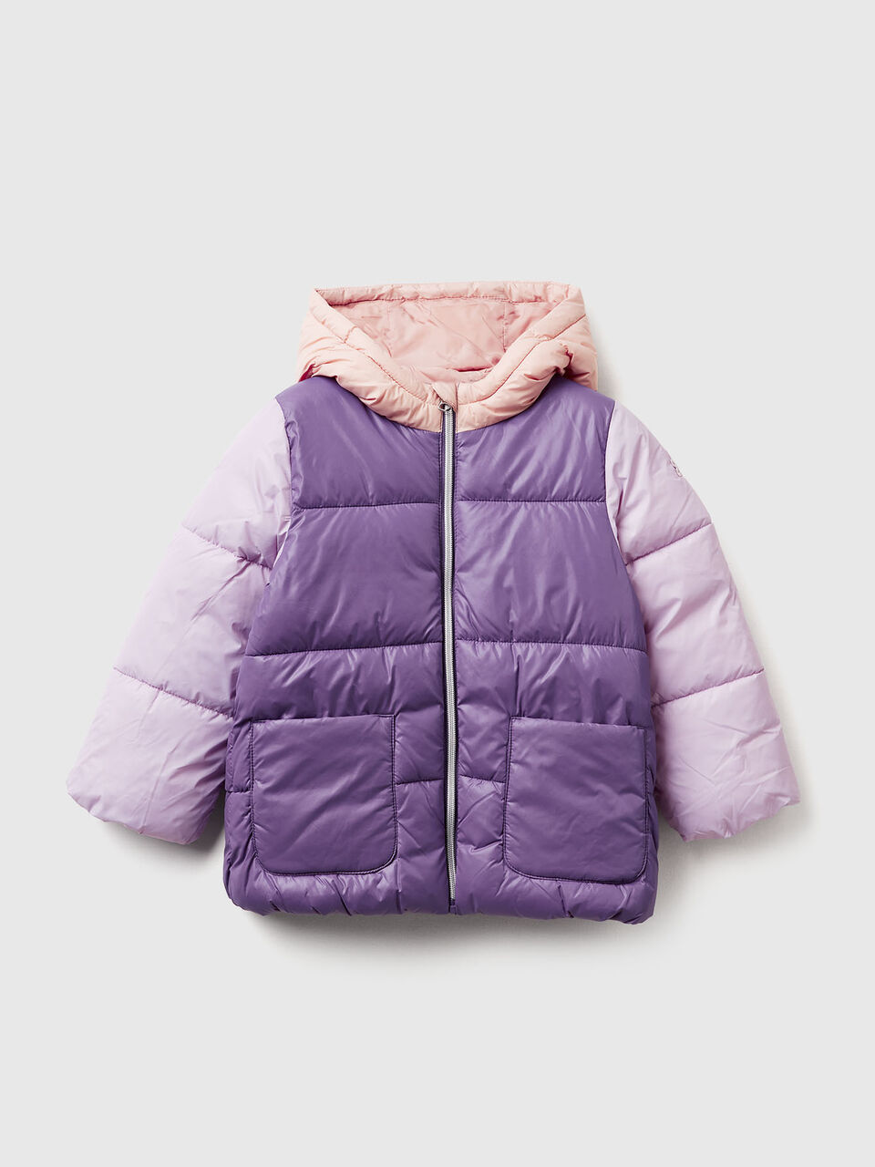 Nylon jacket with hood