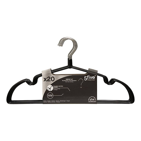 Lot de 20 cintres Hang' Up - Noir- 5five