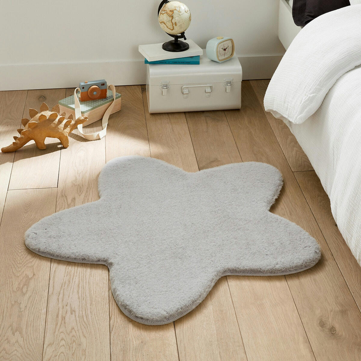 Tapis enfant étoile, tissu duveteux, Mouflette