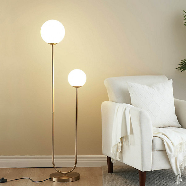 Lampadaire scandinave double éclairage - Ciarella