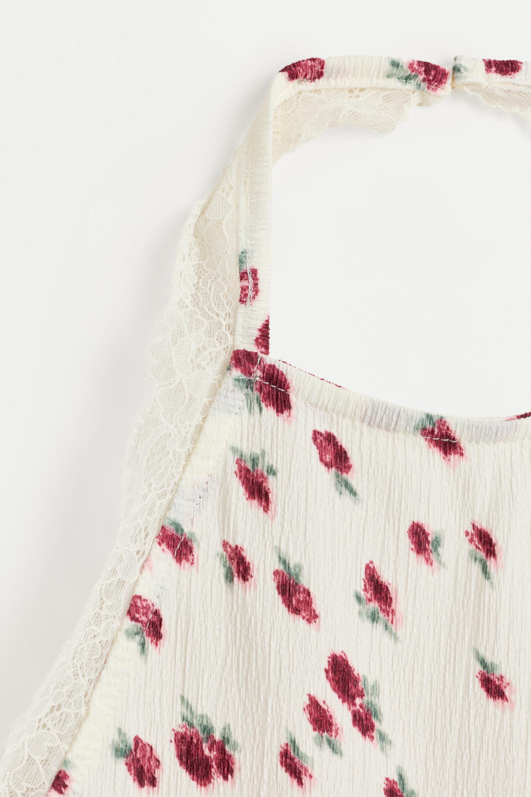 Top halter encaje