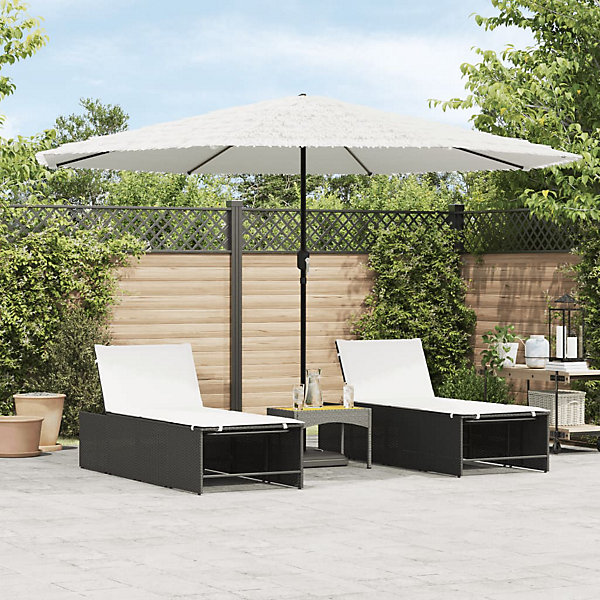 Parasol de jardin avec mât en acier blanc 388x388x248 cm vidaXL