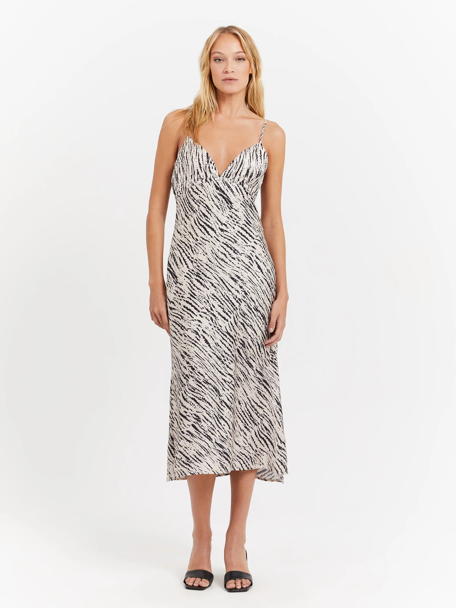 Leya Satin Midi Dress