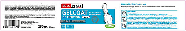 Gel coat de finition blanc Solo Plast 250 g