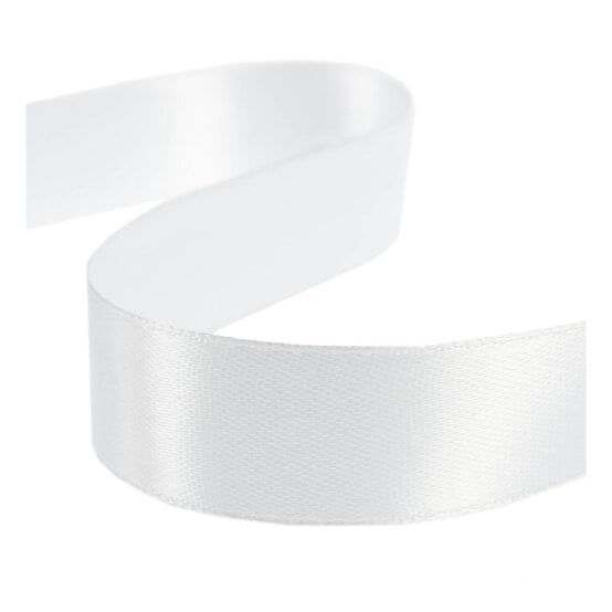 White Satin Ribbon 20 mm x 15 m