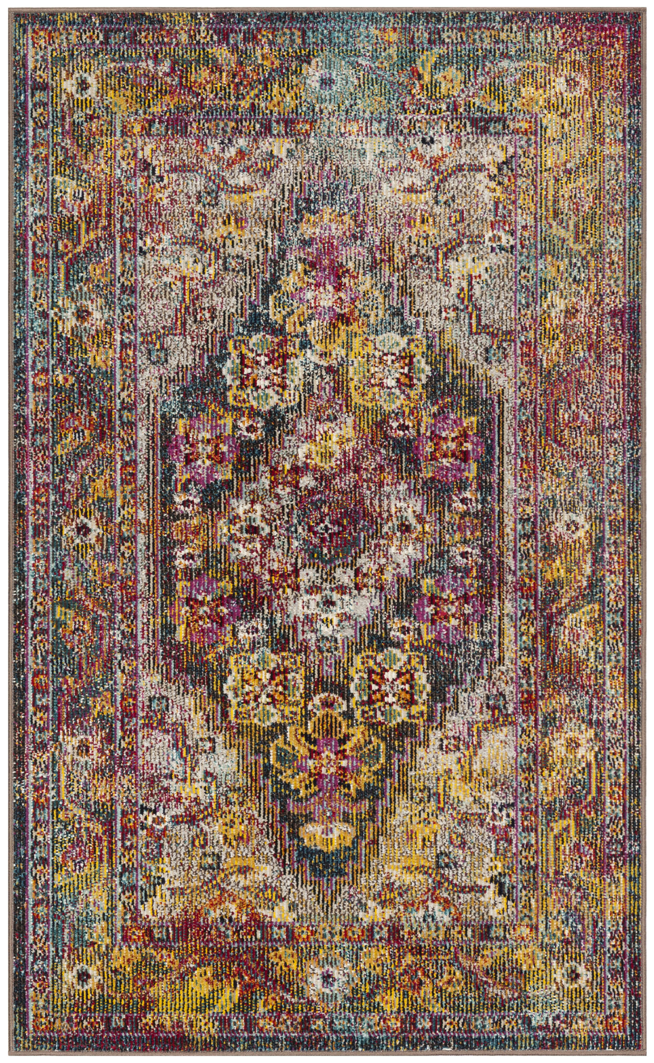 CRYSTAL - Tapis de salon interieur en bleu marine & bleu clair, 122 x 183 cm