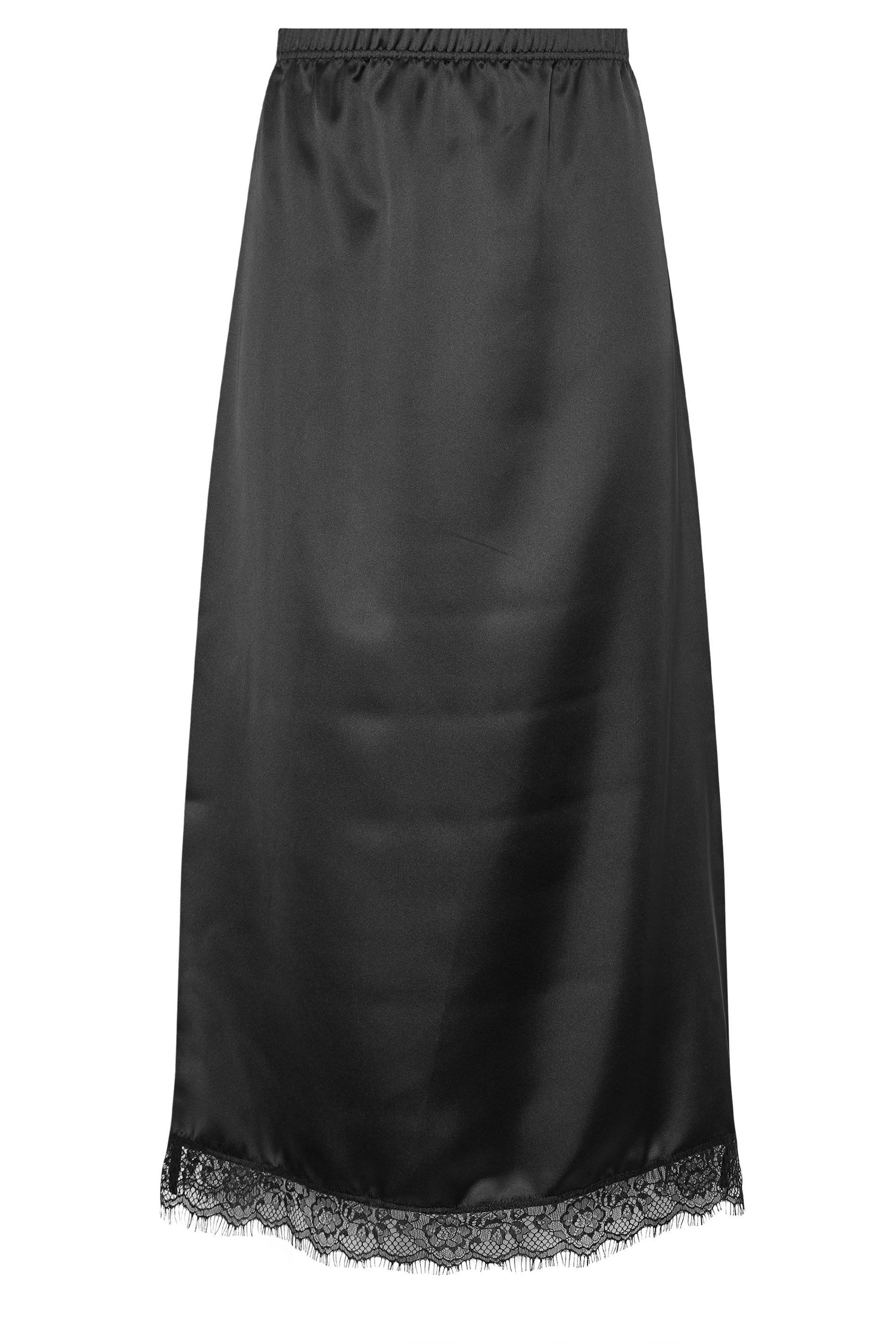 Long Tall Sally Tall Lace Midi Satin Skirt
