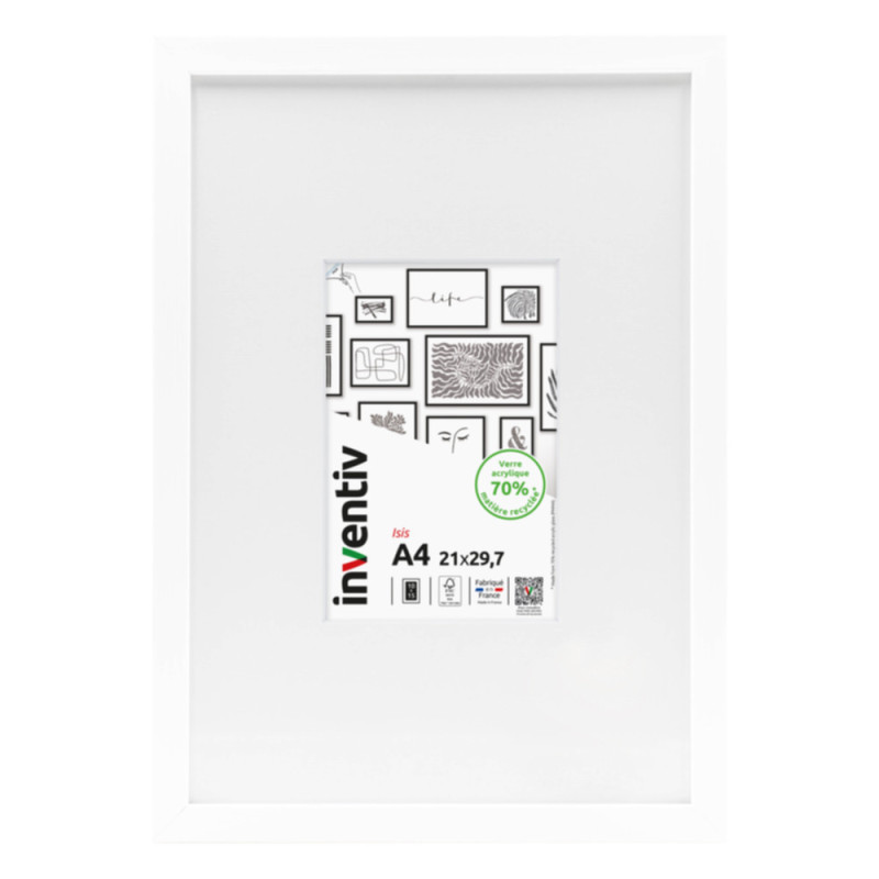 Cadre Isis blanc 20 x 30 cm INVENTIV