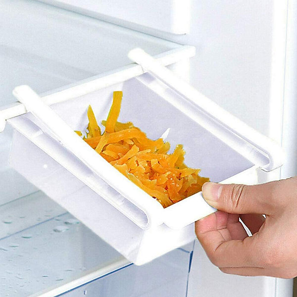 CODEKEY Lot de 2 Retractable Drawer Organizer, Drawer Bins Fridge Shelf Refrigerator Holder Storage Box, Keep Tidy Shelf Organiser