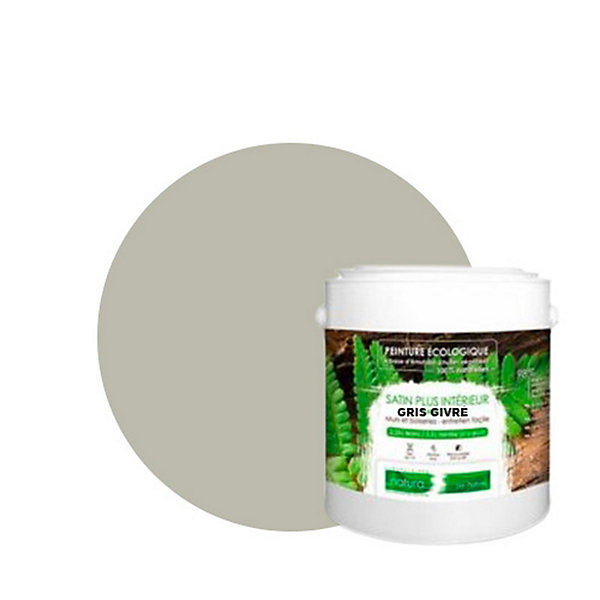 Gris Givré Peinture interieur aspect satin Natura - Gris Givre - 2.5L