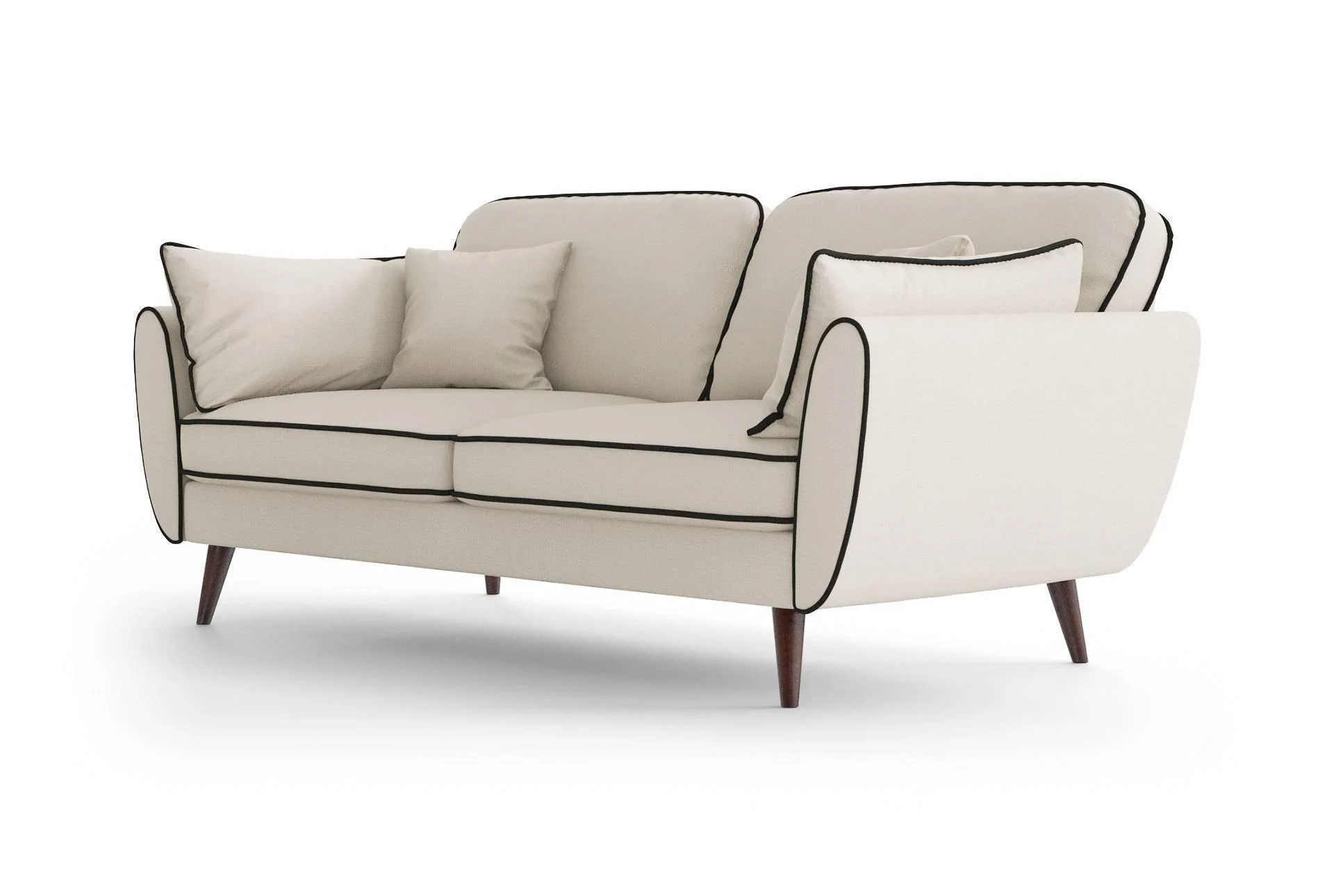 3-zitsbank Zara linnen met contrast piping