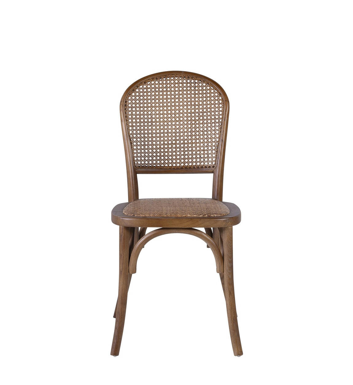 MANILA - Set de 2 chaises en bois et rotin marron