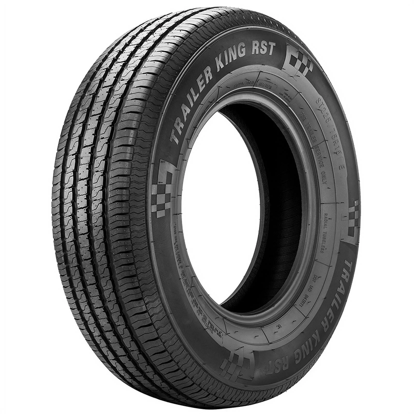 Trailer King RST ST225/75R15 117/112M E Trailer Tire �C High-Performance Trailer Tire for Heavy Duty Use