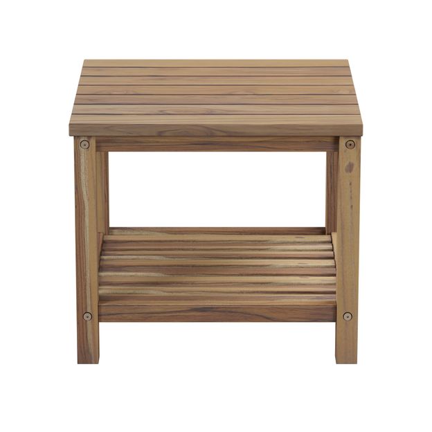 MESA LATERAL COM PRATELEIRA 45 CM X 45 CM CARAÍVA