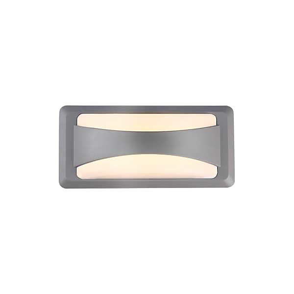 Applique Murale LED Rectangulaire 12W IP65 Gris - Blanc Neutre 4000K - 5500K - SILAMP