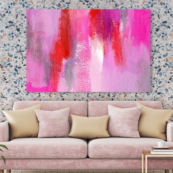 Oliver Gal 'Hot Pink' Abstract Wall Art Canvas Print - Pink