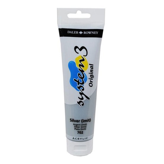 Daler-Rowney System3 Silver Hue Acrylic Paint 150ml