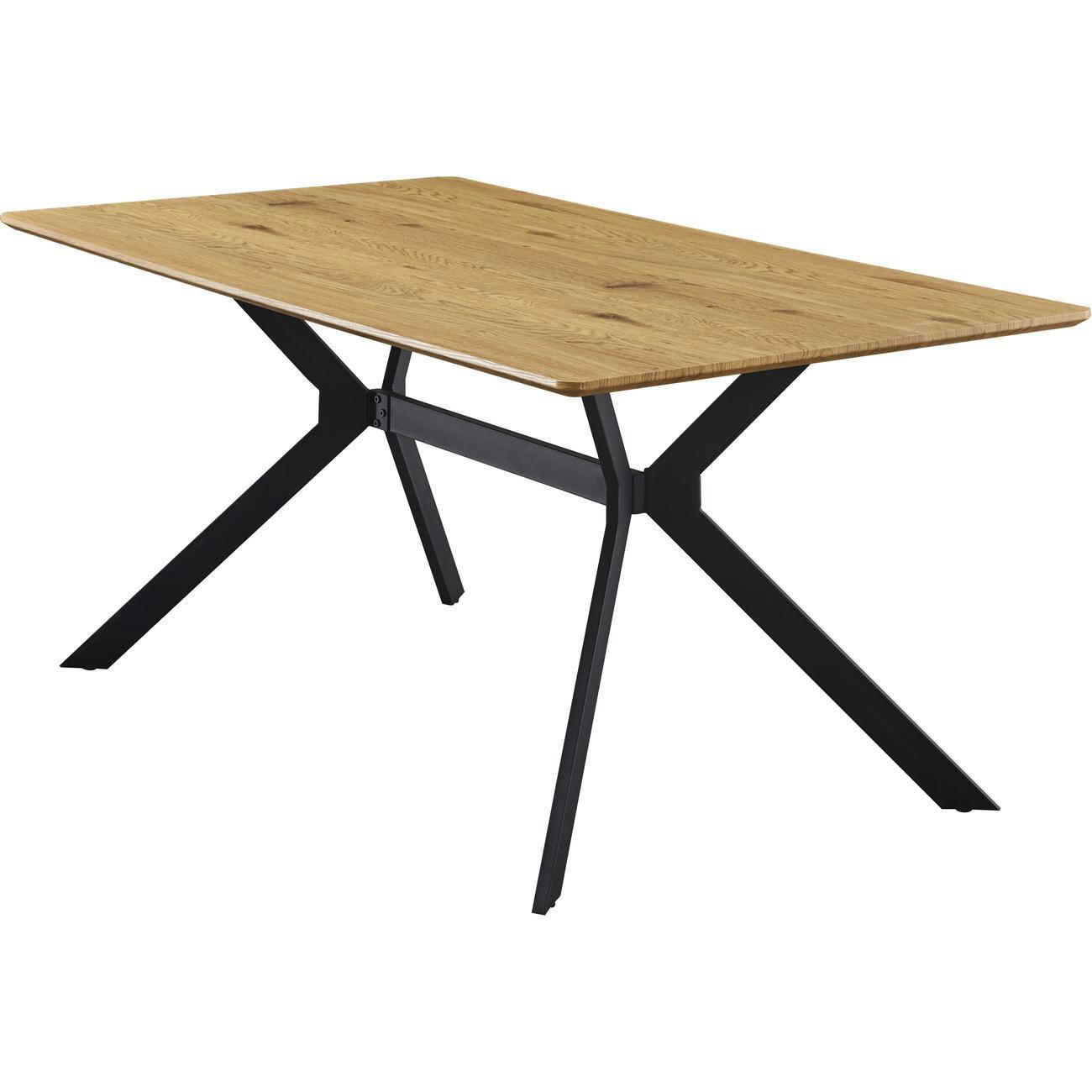 KRISSEN - Table à manger en Bois 6 personnes Marron
