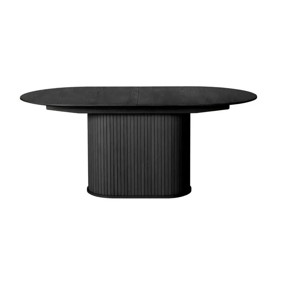 Nordic Home - Amie uitschuifbare eettafel 95x180-230 cm ovaal - zwart