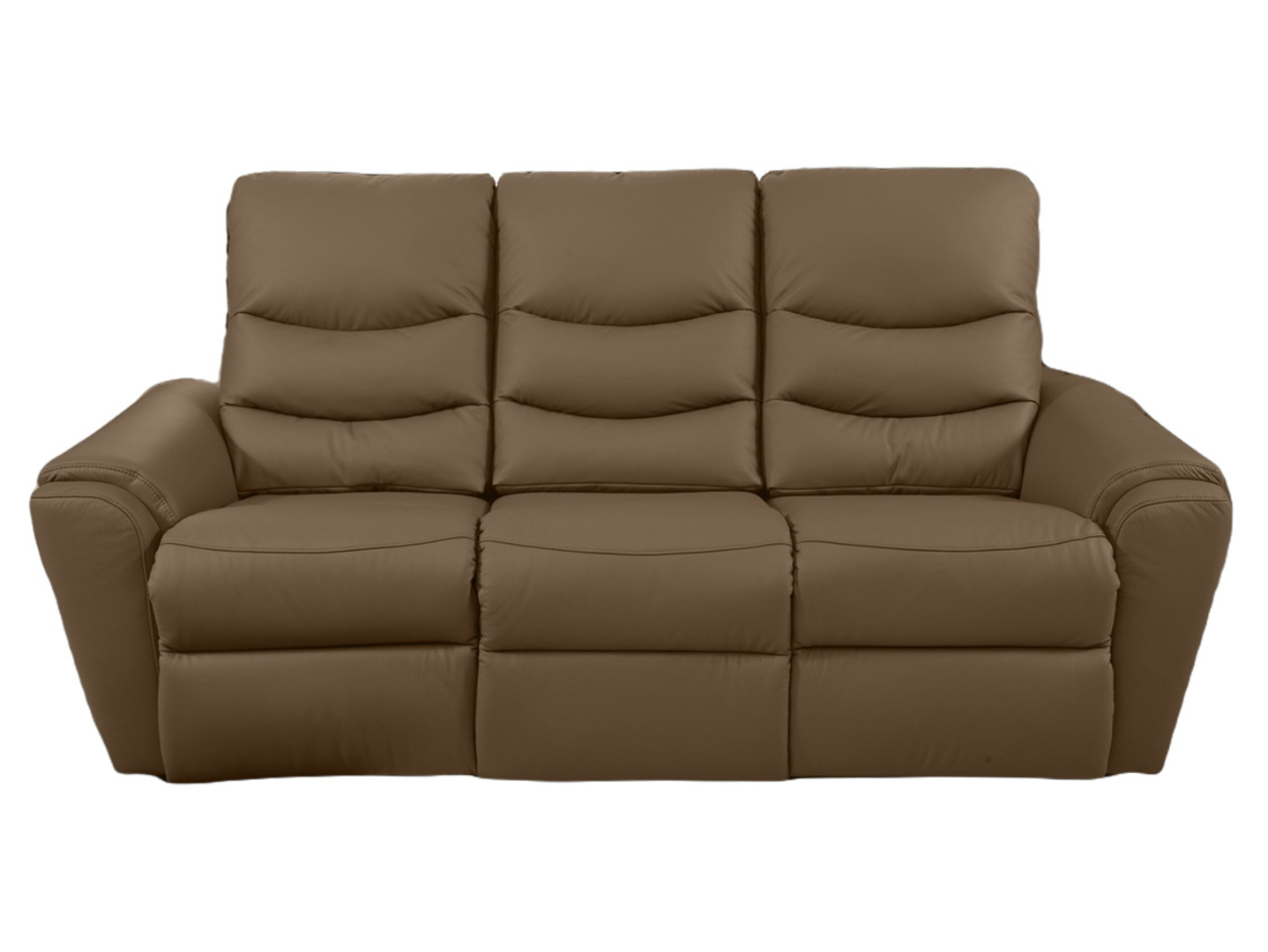 Sofa trzyosobowa Mykanos z funkcją relaks brązowa