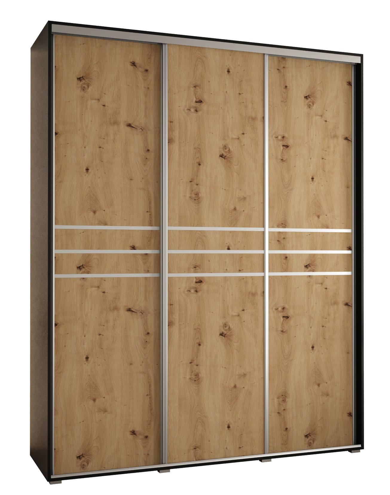 Szafa przesuwna 45 wysoka Davos 10 200 czarny artisan srebrn