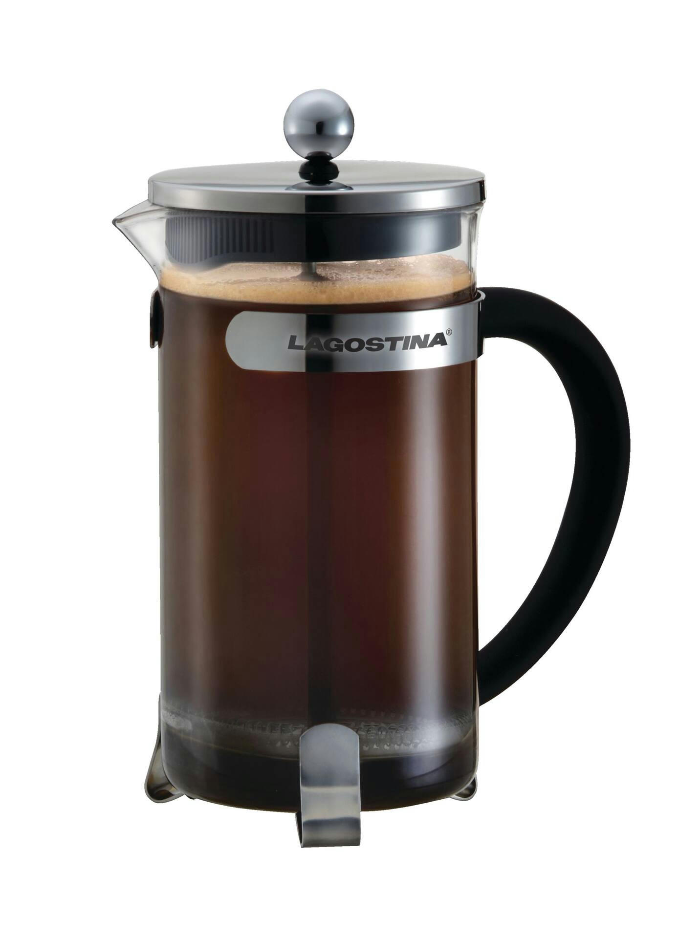 Lagostina 5 Cup Glass and Stainless Steel French Press Coffee Maker