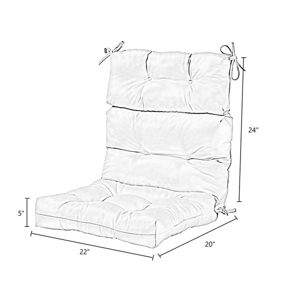 Driftwood 44x22-inch Tri-fold Outdoor Yellow High-back Chair Cushion by Havenside Home - 22w x 44l