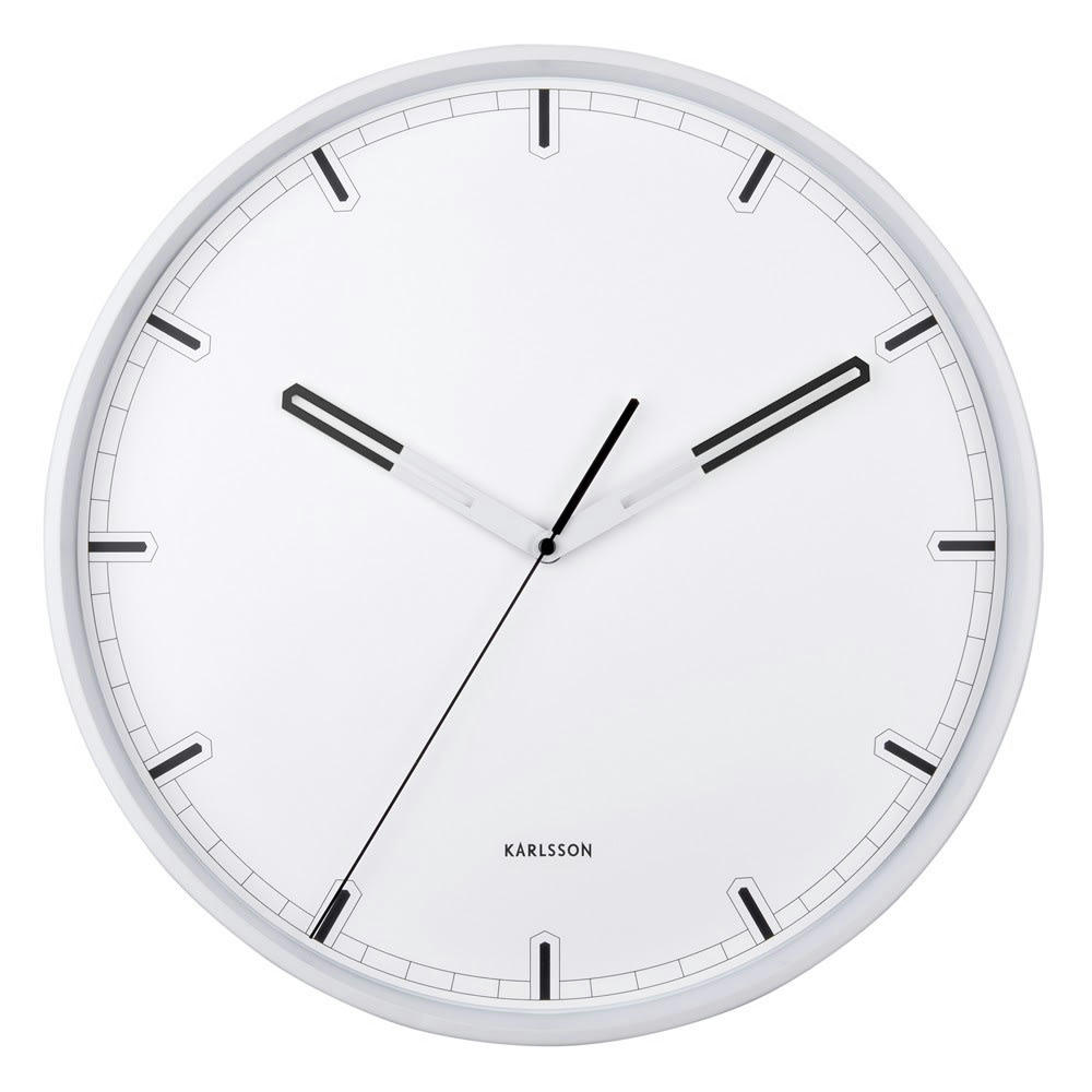 WALL CLOCK - Horloge murale blanche en fer D40