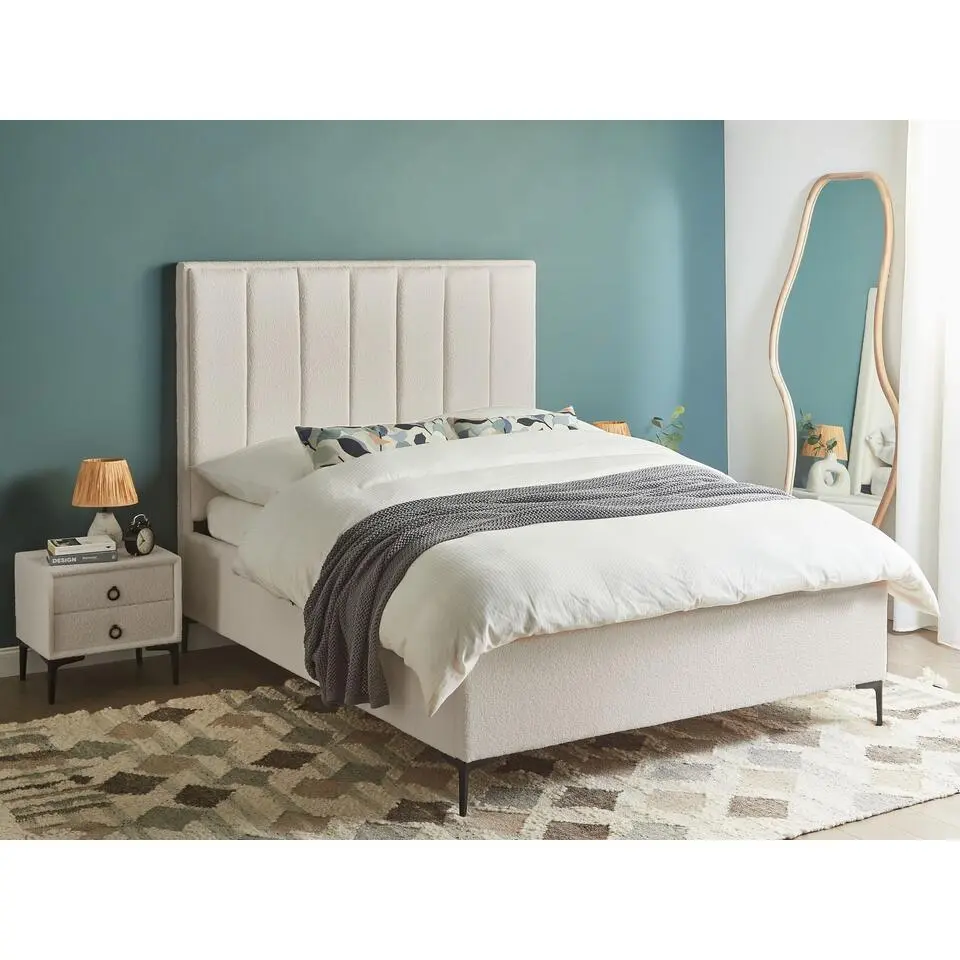 SEZANNE - Slaapkamerset - Gebroken wit - 140 x 200 cm - Boucl&eacute;