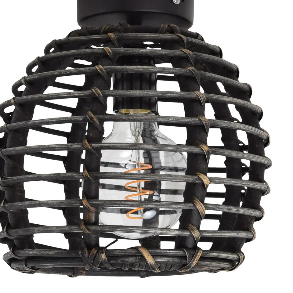 Urban Interiors - Plafondlamp - Bamboe Zwart - &Oslash;25