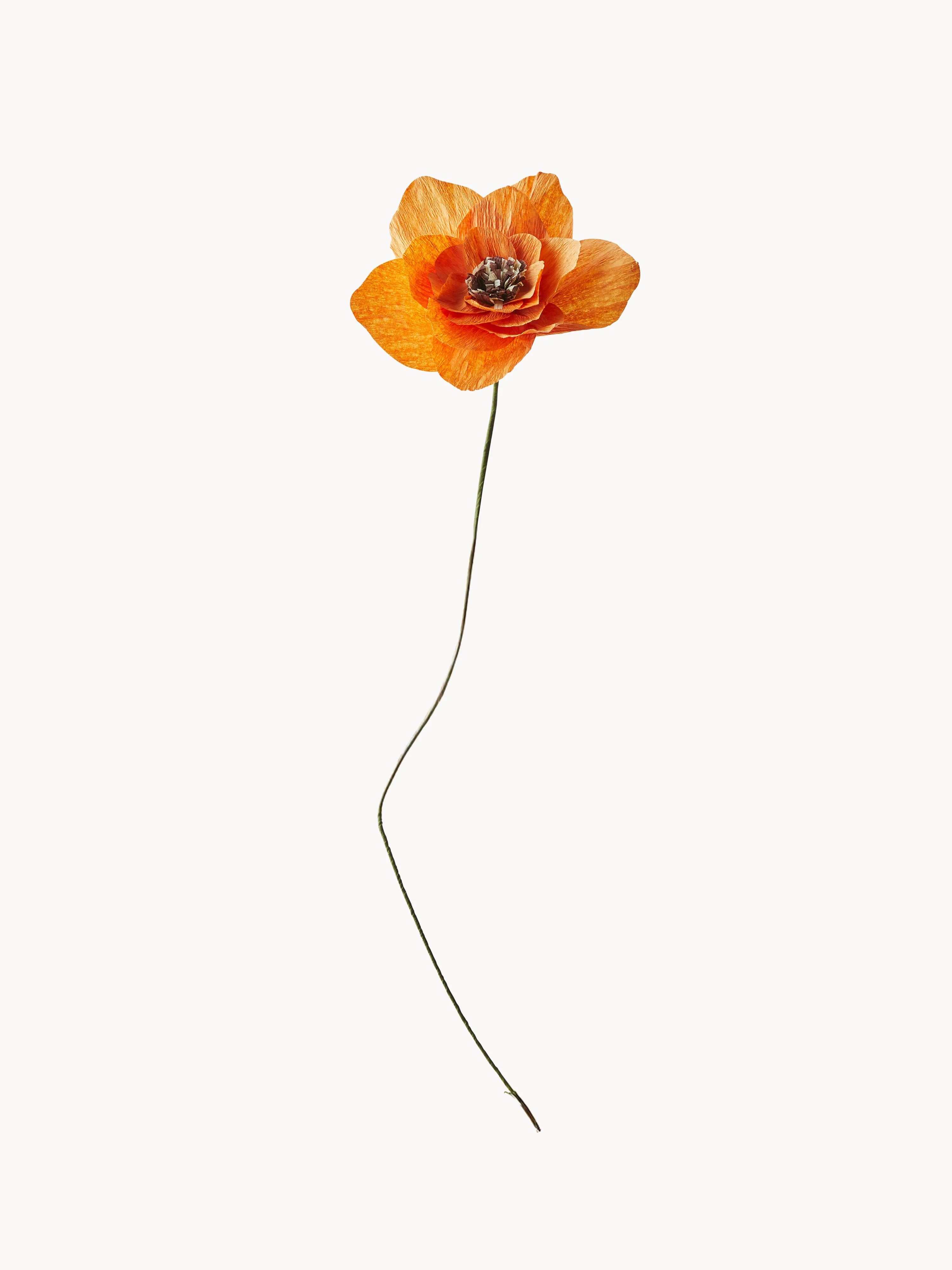 Handgefertigte Kunstblume Mohn