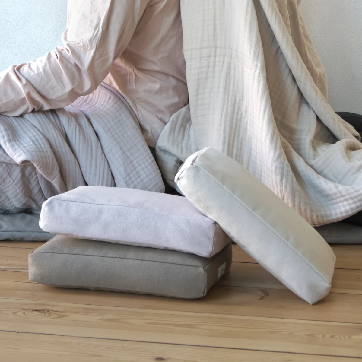 The Organic Company - Relax- und Meditationskissen, 30 x 20 x 5 cm, dunkelgrau