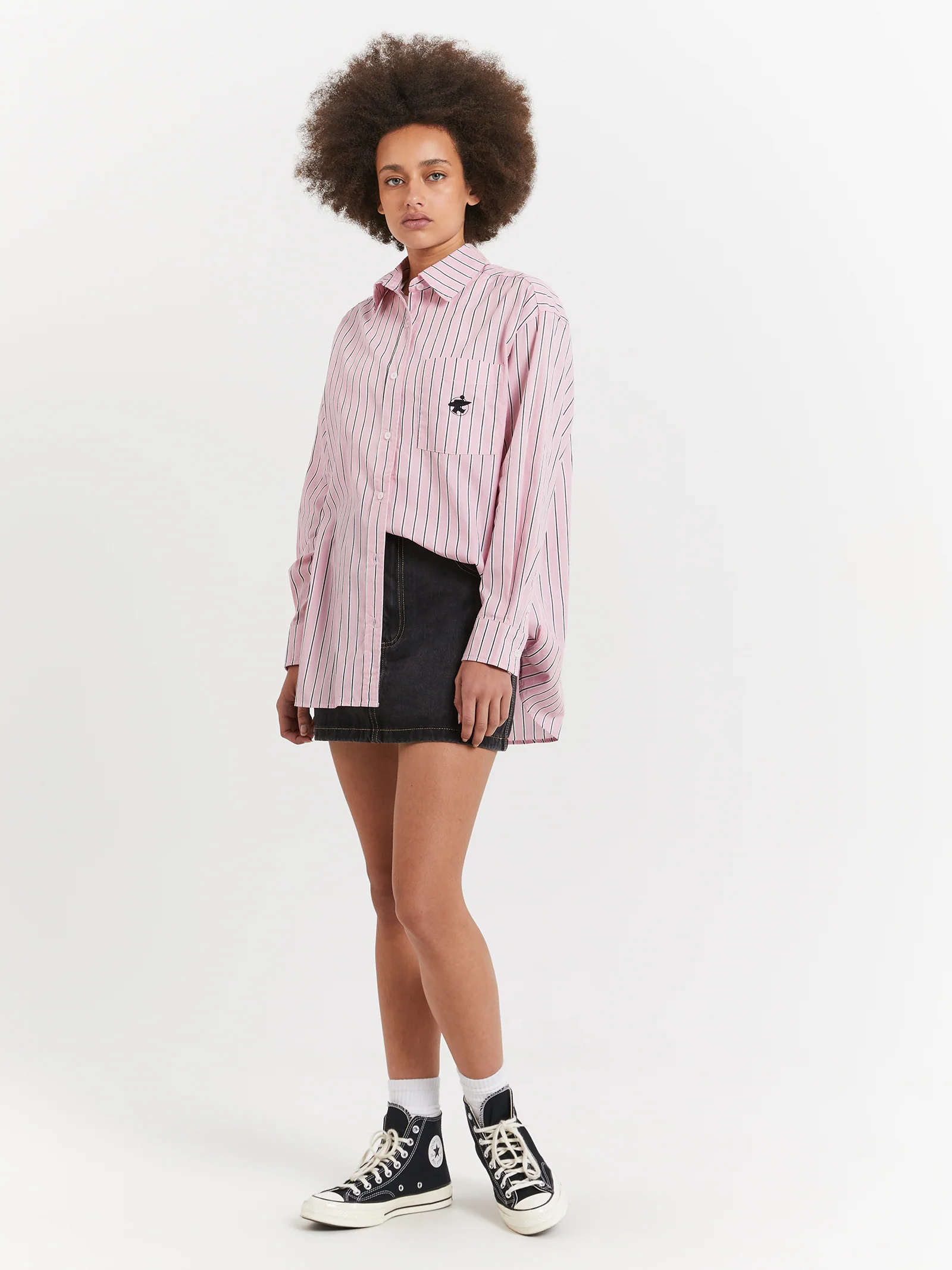 Workwear Denim Mini Skirt