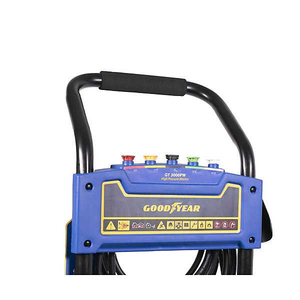Nettoyeur Haute Pression Thermique 4100W 206 bar Débit 570L/h Essence 5 buses Tuyau 8 m Goodyear