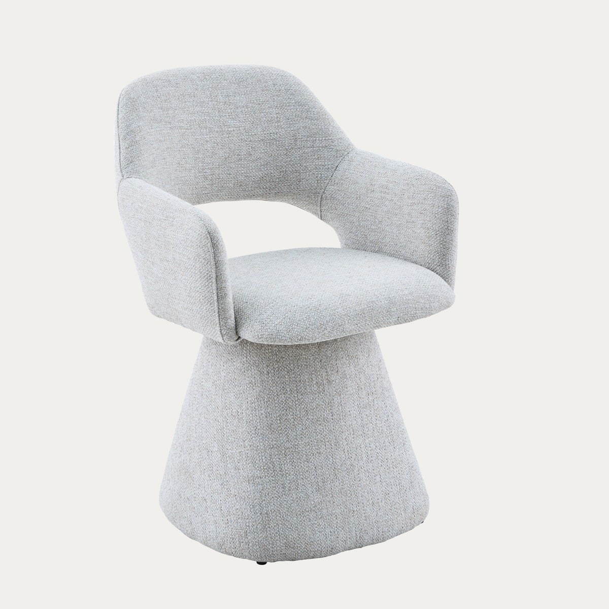 Fotel GOMBE obrotowy w tkaninie beżowy 55x62x85 cm