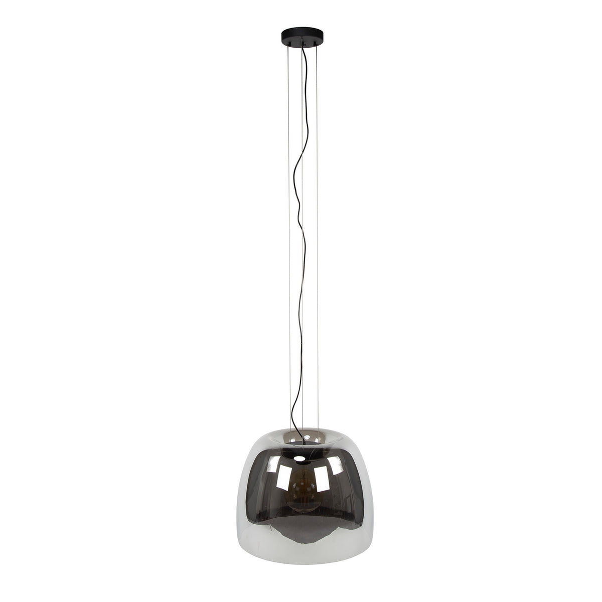 Giga Meubel Hanglamp Drift Glass XL - Smoke Glas - 1-Lichts - 48x48x150cm