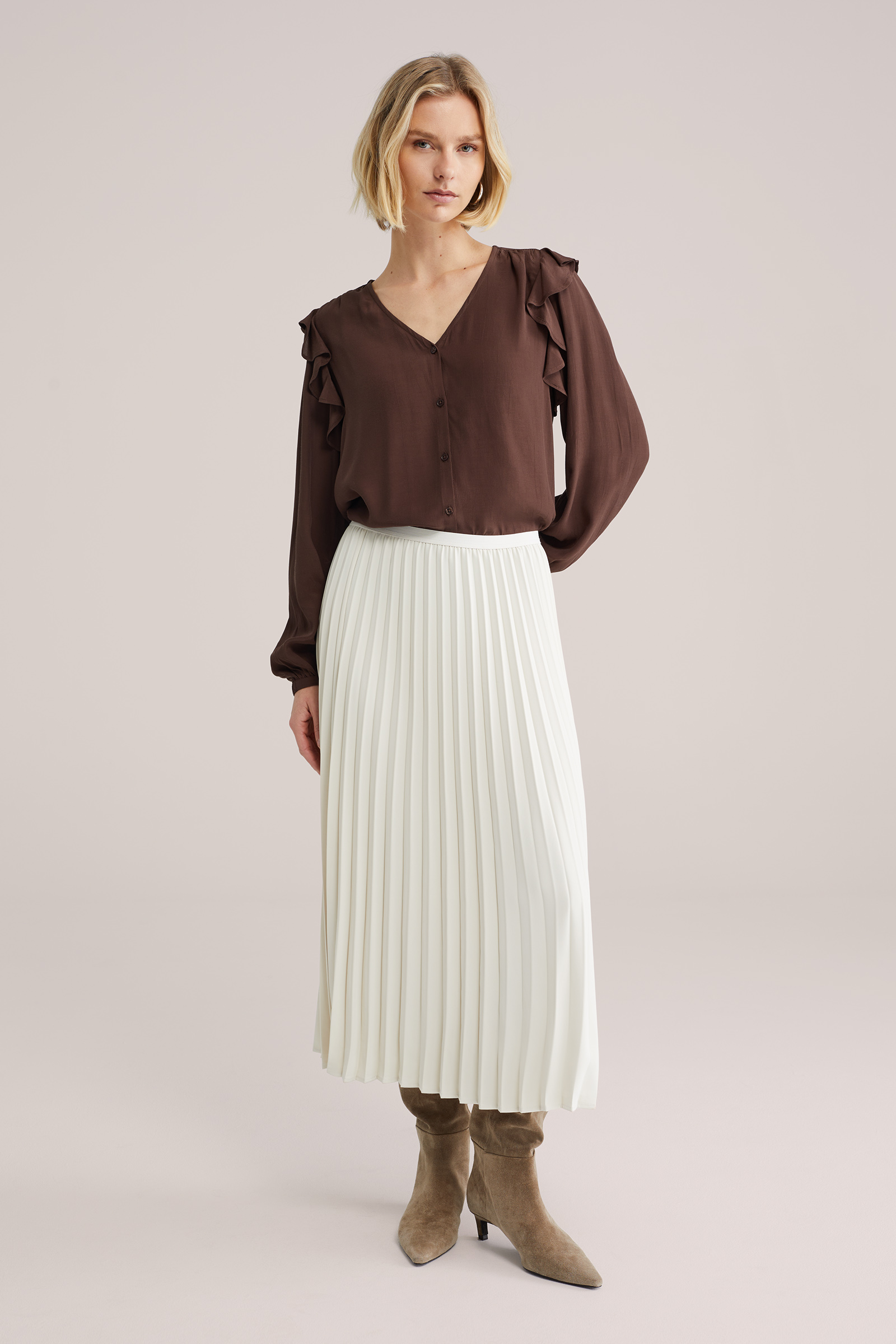 Dames blouse met ruches