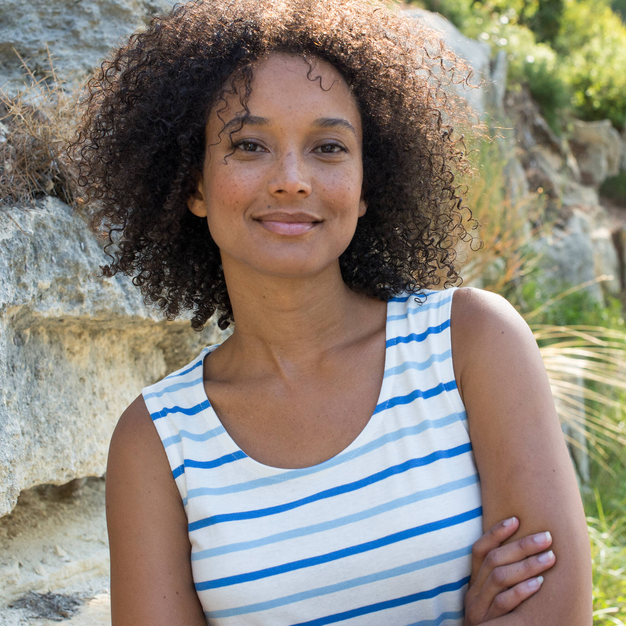 Débardeur rayé, maille jersey